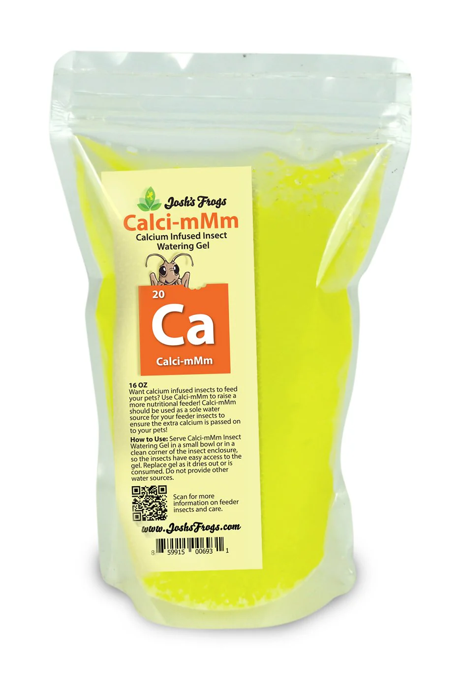 Josh's Frogs Calci-mMm Insect Watering Gel GUTLOAD with Calcium (16 oz.)
