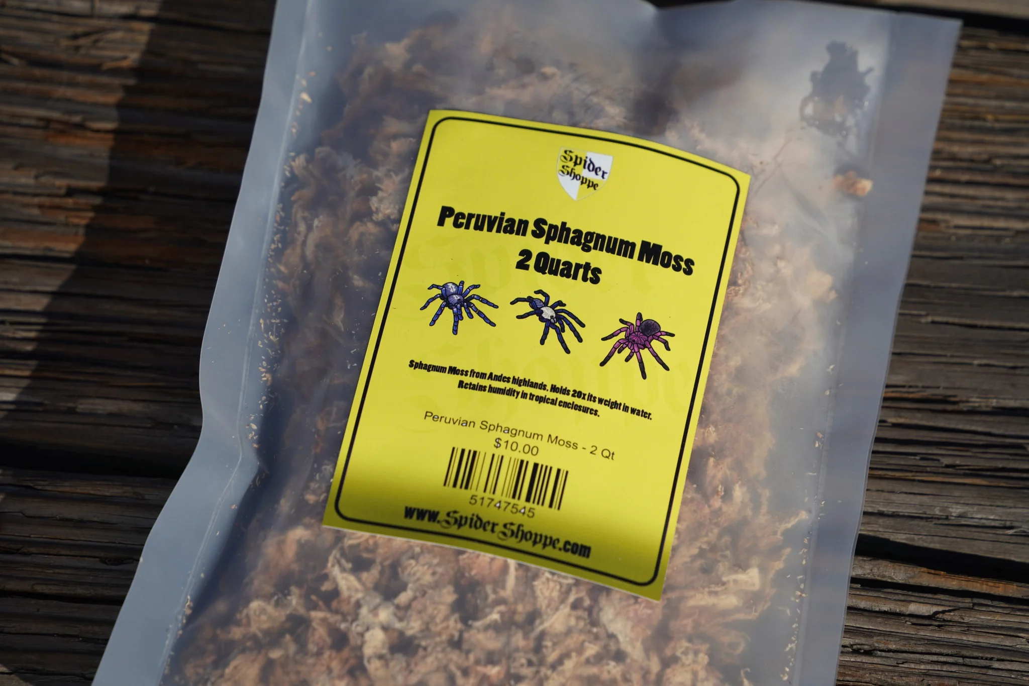 Spider Shoppe's Peruvian Sphagnum Moss 2 Qt